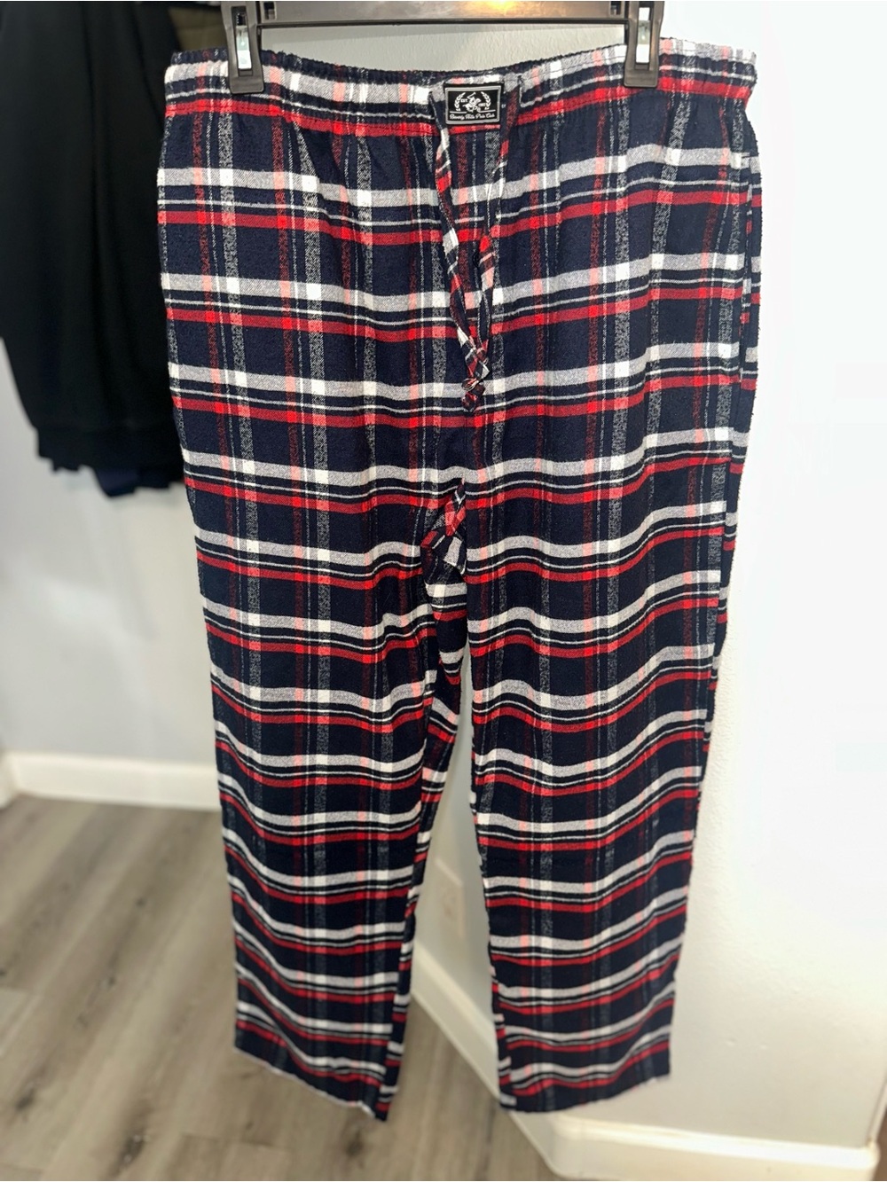 Beverly Hills Polo Club Navy Red White Plaid Lounge Joggers